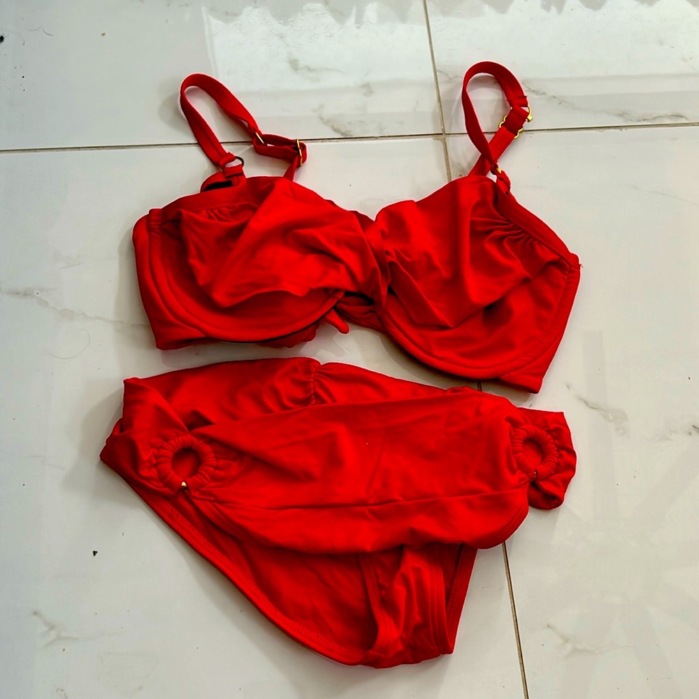 Red swim systems collection bikini. In great condition-worn a few times.